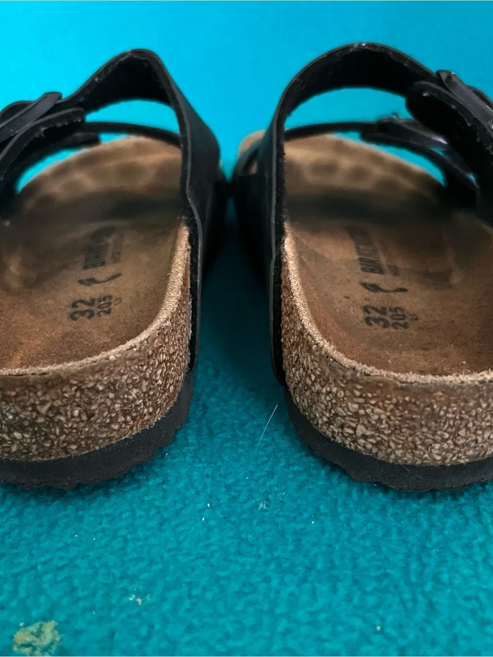 Birkenstock Kid’s Arizona Classic Black Double-Buckle Sandals. Sz 1/1.5